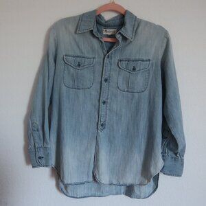 Madewell Chambray Button-Up Shirt - Size Small